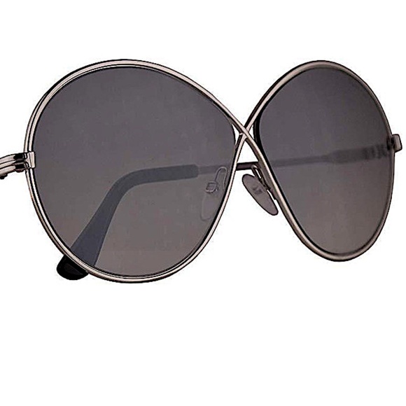 Tom Ford TF564-18C Rania Round Sunglasses Rhodium Silver/Grey Smoke Mirror 64 mm main image 7